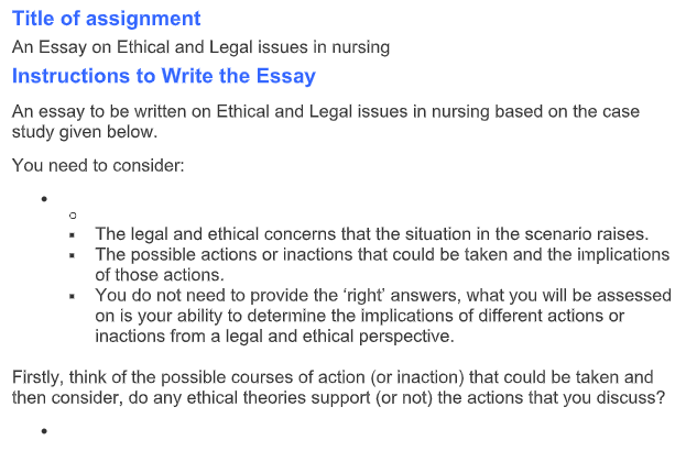 Essay on Ethical and Legal Issues In Nursing