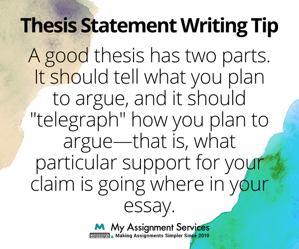 tips for thesis statement writing