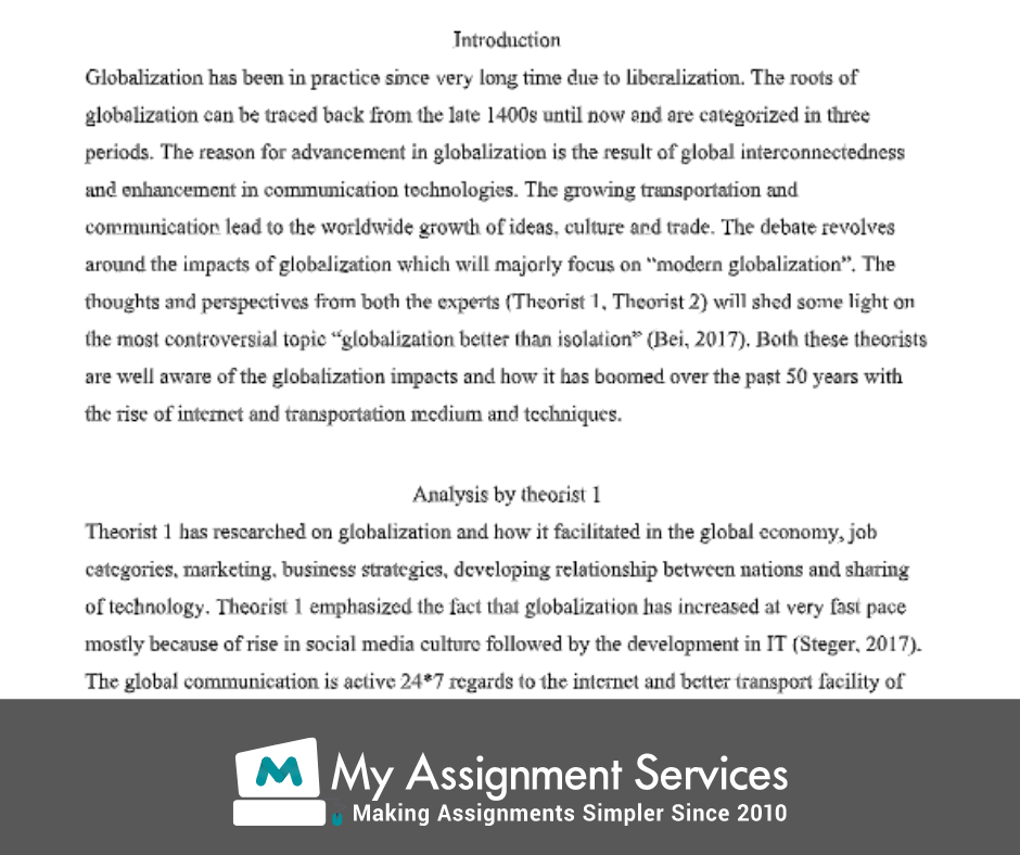 Globalisation assignment sample 2