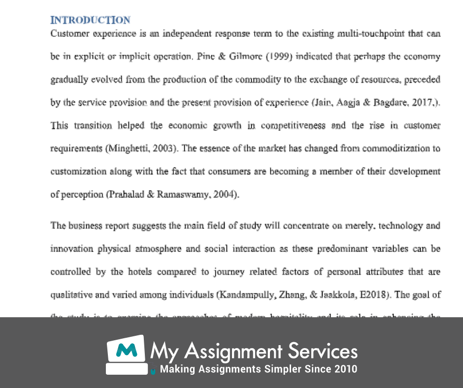 Sample Essay in USA