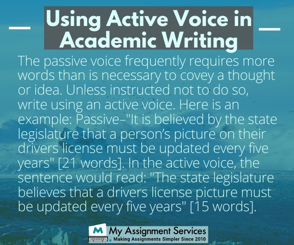 using active voice in academic writing