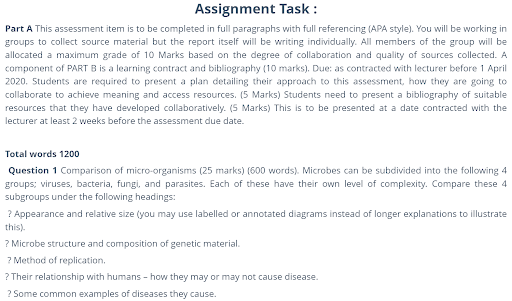 parasitology assignment sample
