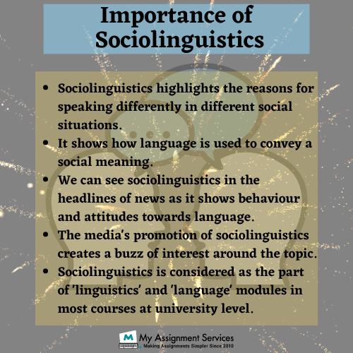 Importance of sociolinguistics