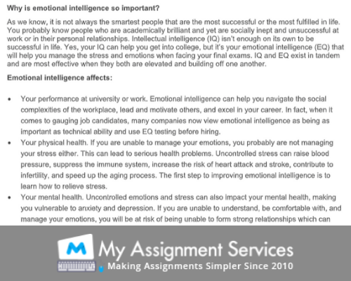 Social And Emotional Learning Assignment Sample
