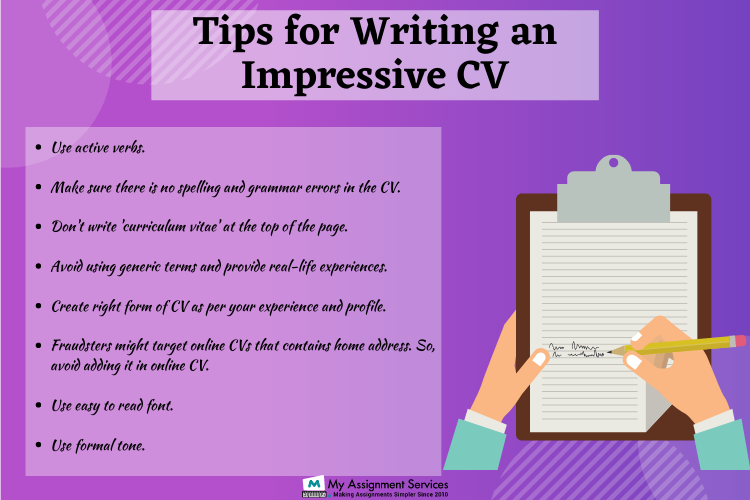 tips for writing impressive CV