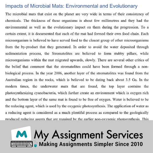 impact of microbial mats