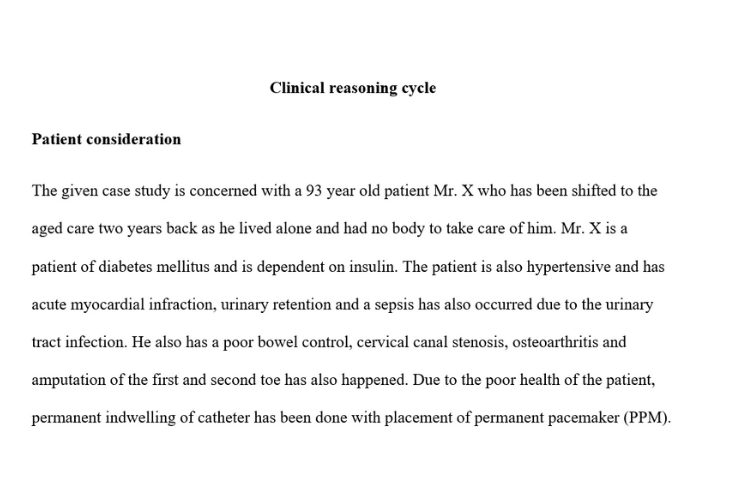 assignment clinical reasoning cycle