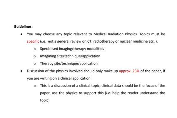 physics in medical radiation 3 guideline