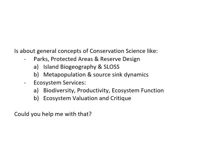 biodiversity homework