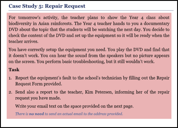 Case study repair request