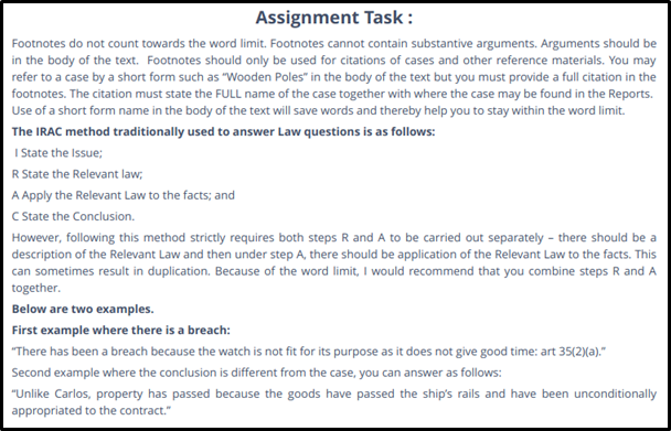 law assignment task
