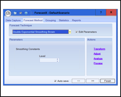 forecast default scenario