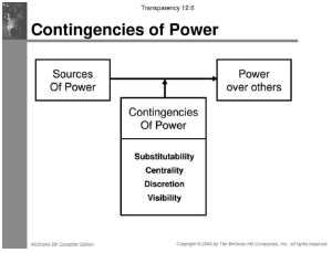 flow chart shows Contingencies of Power