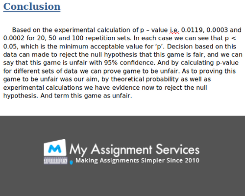 HSC1201 Assignment Conclusion