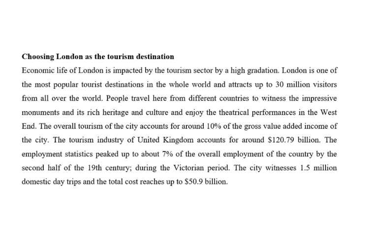 online tourism studies assignment help