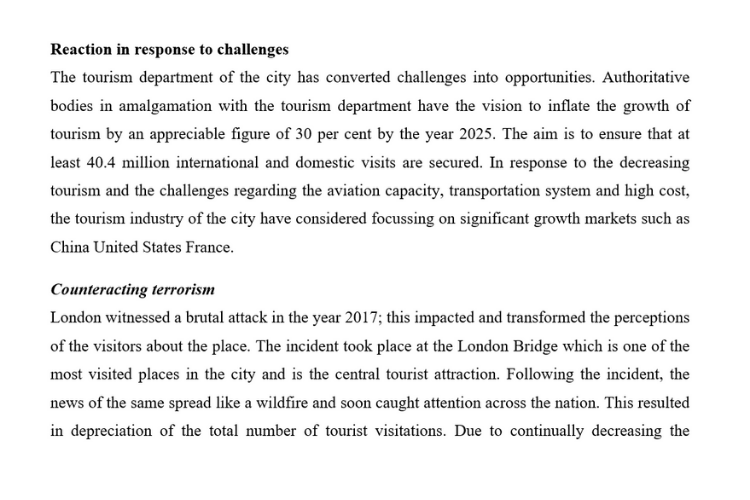 tourism studies assignment help