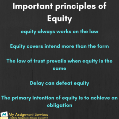 Important principles of Equity