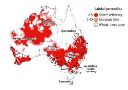 Lack of Rainfall in Australia between periods 1 March 2018 to 31 August 2019
