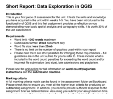 Short Report Data Exploration in QGIS