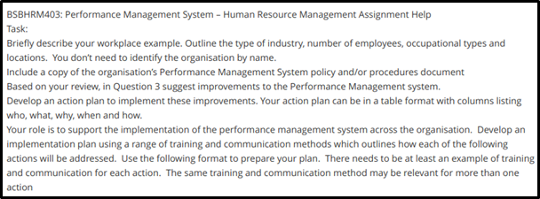 BSBHRM403 management process