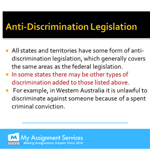 Australian Discrimination Law Assignment Help