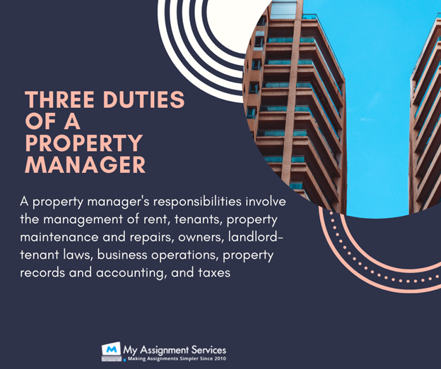 three duties of property manager