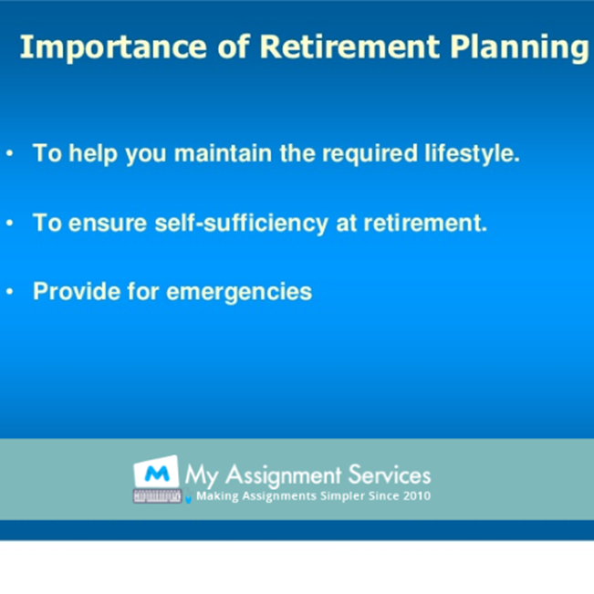 importance of retirement