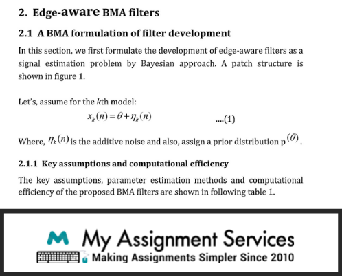 Edge Aware BMA Filters