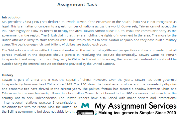 South China Sea/Taiwan Case Study