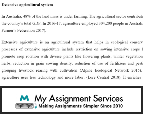 Agroecology assignment solution