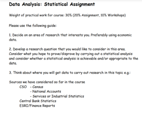 Data Analysis Statistical Assignment