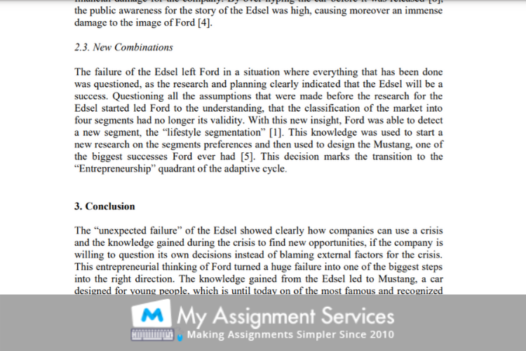 Ford Edsel case study sample