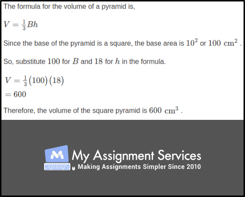 formula for volume of pyramid