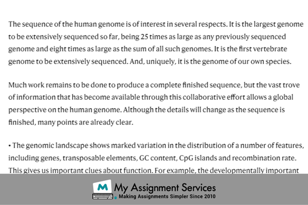 Genome Analytics Sample online