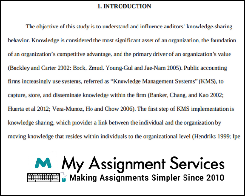 accounting dissertation introduction