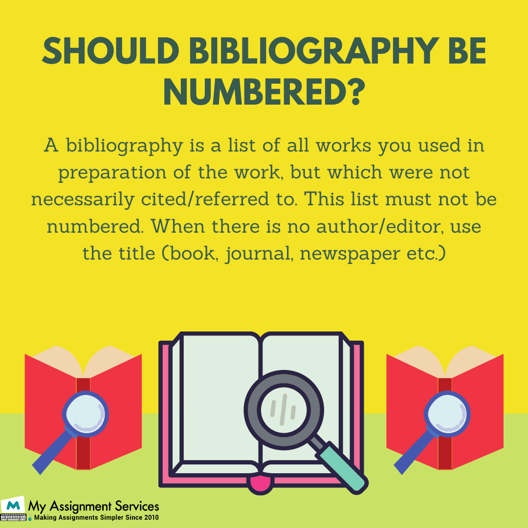 should bibliography be numbered