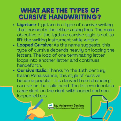 Types of Cursive Handwriting