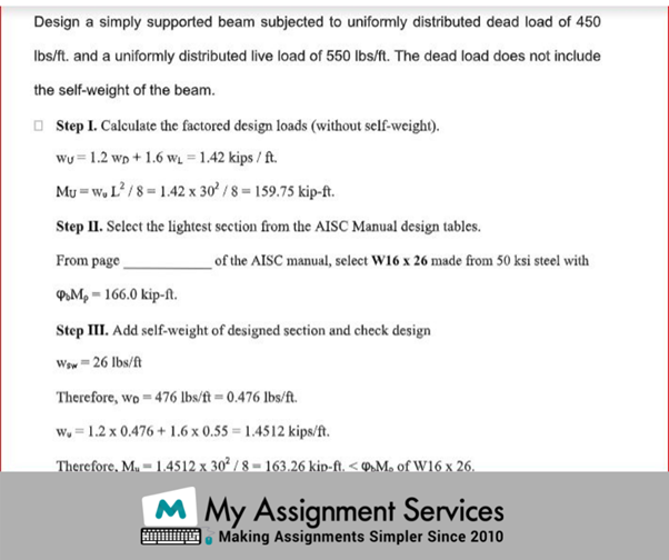 steel design assignment answer
