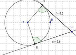 Tangent EC and AD