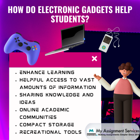 how do electronic gadgets help students