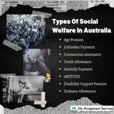 types of social welfare in Australia