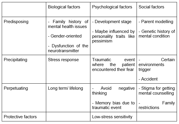Biopsychosocial Model Examples