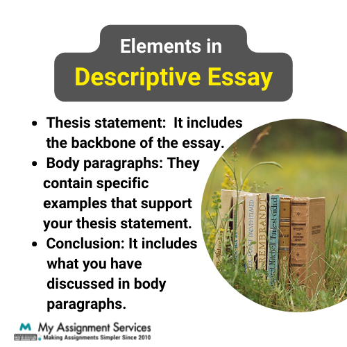 elements in descriptive essay writing