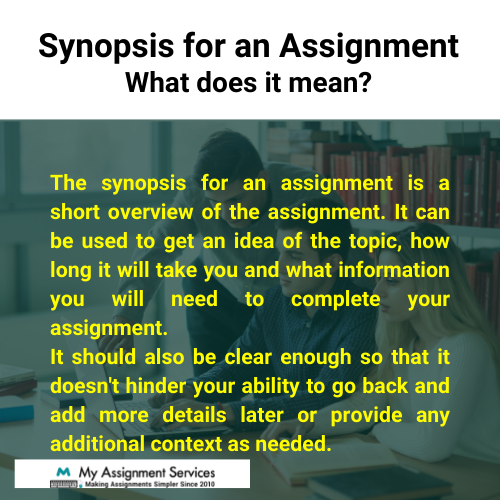 Synopsis for an assignment help in Canada