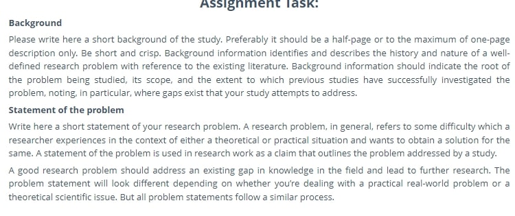 assignment task