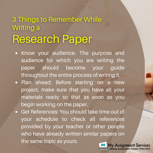 things to remember while writing a research paper