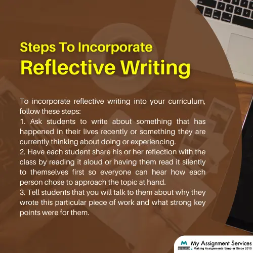Steps to incorporate reflective writing