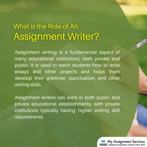 Role of an assignment writer