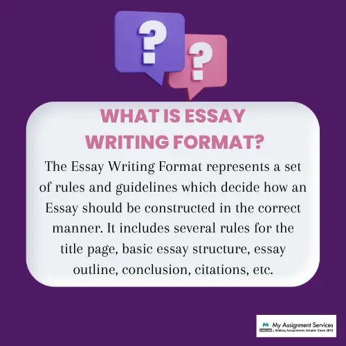 essay writing format