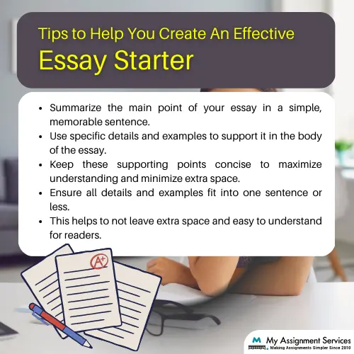 Tips to help you create an Effective Essay Starters